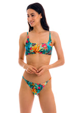 Load image into Gallery viewer, Model Front: Rio De Sol Top Top Paradise Bra-Sport