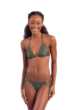 Load image into Gallery viewer, Model Front: Rio De Sol Bottom Bottom Shimmer-Croco Cheeky-Tie