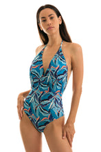 Load image into Gallery viewer, Model Front: Rio De Sol One-Piece Lilly Transpassado