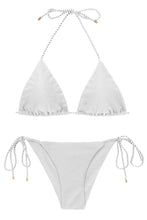 Load image into Gallery viewer, Product Front: Rio De Sol Set Set Shimmer-White Tri-Inv Cheeky-Tie