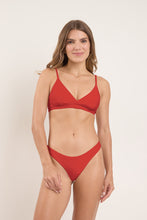 Load image into Gallery viewer, Model Front: Rio De Sol Top Top Shimmer-Liquor Paola