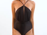 Load and play video in Gallery viewer, Video: Rio De Sol One-Piece Shimmer-Coffee New Vegas