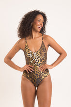 Load image into Gallery viewer, Model Front: Rio De Sol One-Piece Leo Hype