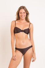 Load image into Gallery viewer, Model Front: Rio De Sol Set Set Shimmer-Coffee Bandeau-Joy Essential