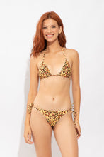 Load image into Gallery viewer, Model Front: Rio De Sol Bottom Bottom Yellow-Feline Cheeky-Micro
