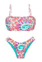 Load image into Gallery viewer, Product Front: Rio De Sol Set Set Splash Bandeau-Reto Highleg
