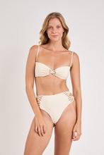 Load image into Gallery viewer, Model Front: Rio De Sol Bottom Bottom Malibu-Natural High-Waist-Spin-Iris
