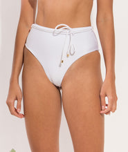 Load image into Gallery viewer, Image 11: Rio De Sol Bottom Bottom Shimmer-White Belted-High-Waist
