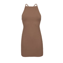 Load image into Gallery viewer, Product Front: Rio De Sol Mini Dress Sand-Cappuccino Talia Dress
