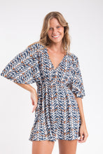 Load image into Gallery viewer, Gallery: Rio De Sol Mini Dress Ikat Mini Dress
