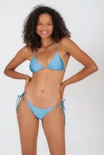 Load image into Gallery viewer, Model Front: Rio De Sol Bottom Bottom Shimmer-Baltic-Sea Ibiza-Rope
