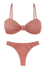 Load image into Gallery viewer, Product Front: Rio De Sol Set Set Shimmer-Copper Bandeau-Joy Nice-Fio
