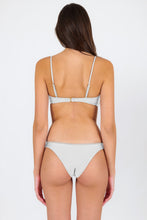 Load image into Gallery viewer, Model Back: Rio De Sol Top Top Shimmer-White Bandeau-Knot
