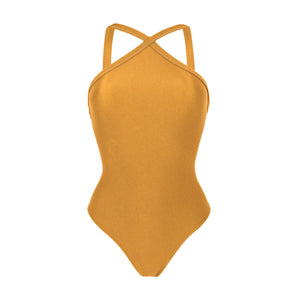 Product Front: Rio De Sol One-Piece Damasco High-Neck
