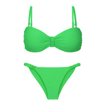 Load image into Gallery viewer, Product Front: Rio De Sol Set Set Dots-Energy Bandeau-Crispy Cheeky-Crispy
