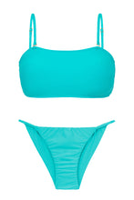 Load image into Gallery viewer, Product Front: Rio De Sol Set Set Jade Bandeau-Reto Cheeky-Fixa
