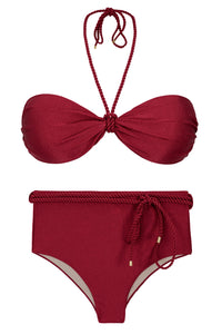 Product Front: Rio De Sol Set Set Shimmer-Divino Twist Belted-High-Waist