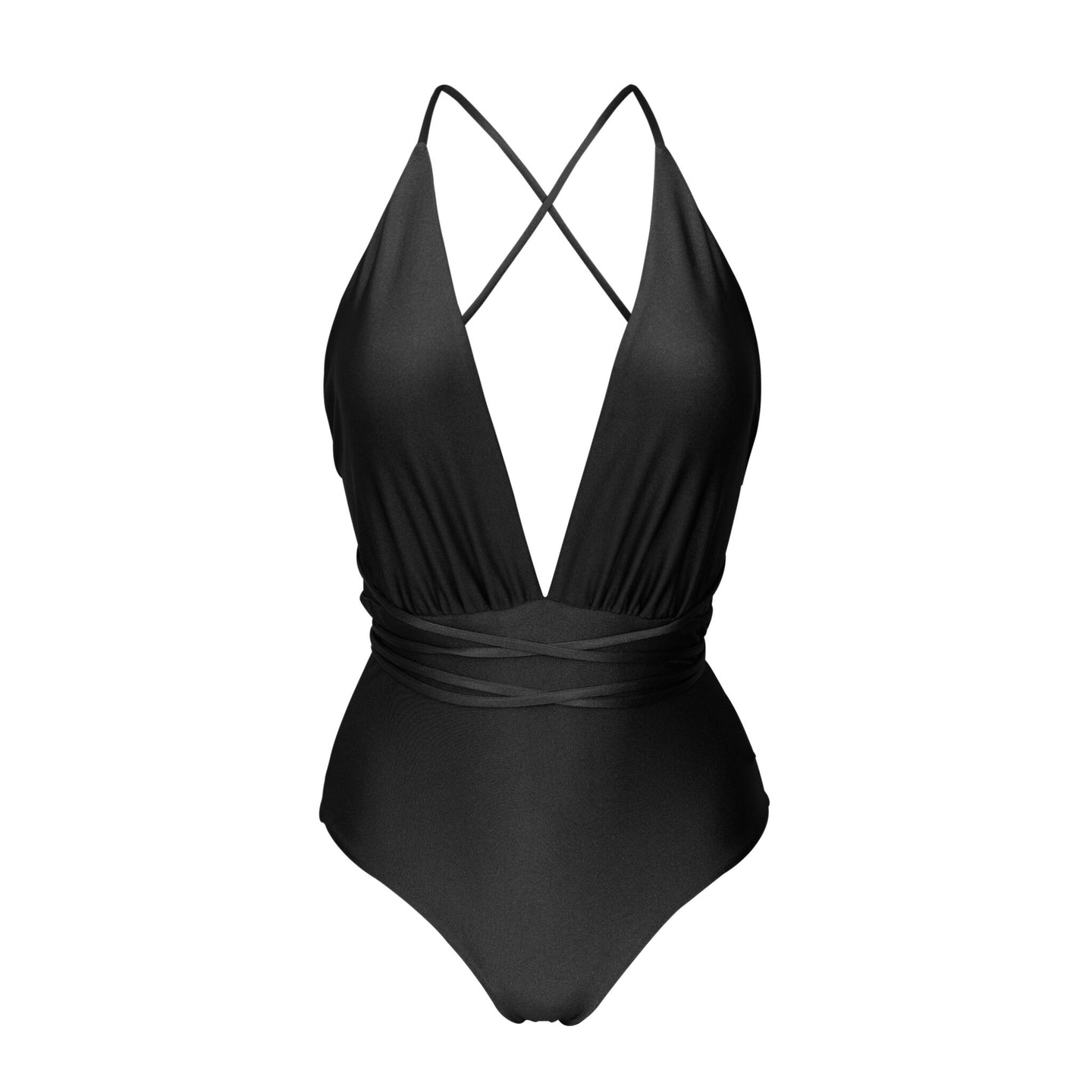 Product Front: Rio De Sol One-Piece Shimmer-Black New Vegas