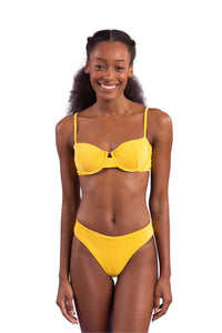 Model Front: Rio De Sol Top Top Malibu-Yellow Balconet