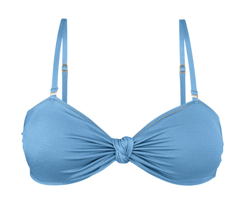 Product Front: Rio De Sol Top Top Shimmer-Baltic-Sea Bandeau-Joy