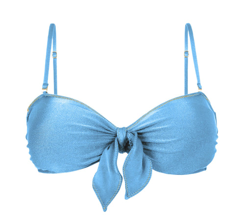 Product Front: Rio De Sol Top Top Shimmer-Baltic-Sea Bandeau-Knot