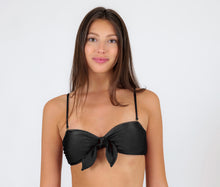 Load image into Gallery viewer, Top Shimmer-Black Bandeau-No
